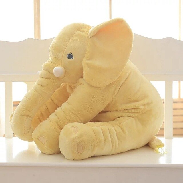 "Superweiches Plüsch Elefant Kuschelkissen für Babys und Kinder, grau, ideale Unterstützung und Trost, in charmantem Design."