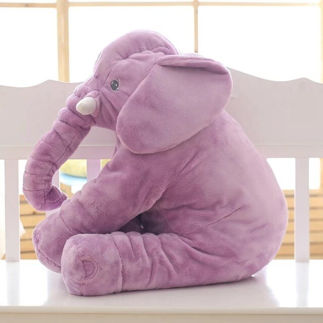"Superweiches Plüsch Elefant Kuschelkissen für Babys und Kinder, grau, ideale Unterstützung und Trost, in charmantem Design."