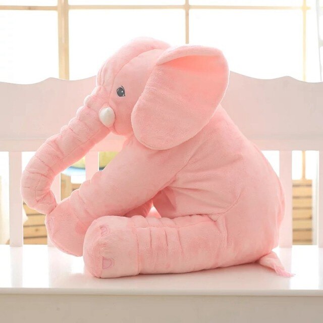 "Superweiches Plüsch Elefant Kuschelkissen für Babys und Kinder, grau, ideale Unterstützung und Trost, in charmantem Design."