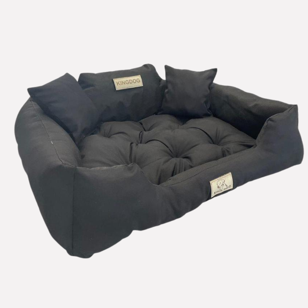 Comfortable cat bed with raised edges, cozy resting spot for feline friends, home decor pet.