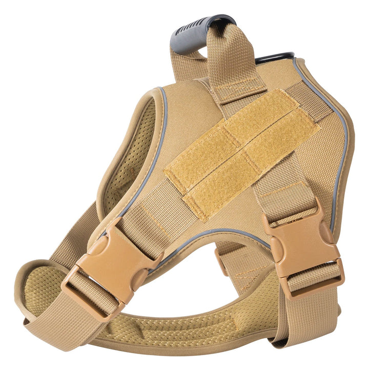 Heavy-duty tactical dog vest with comfortable padded straps for training