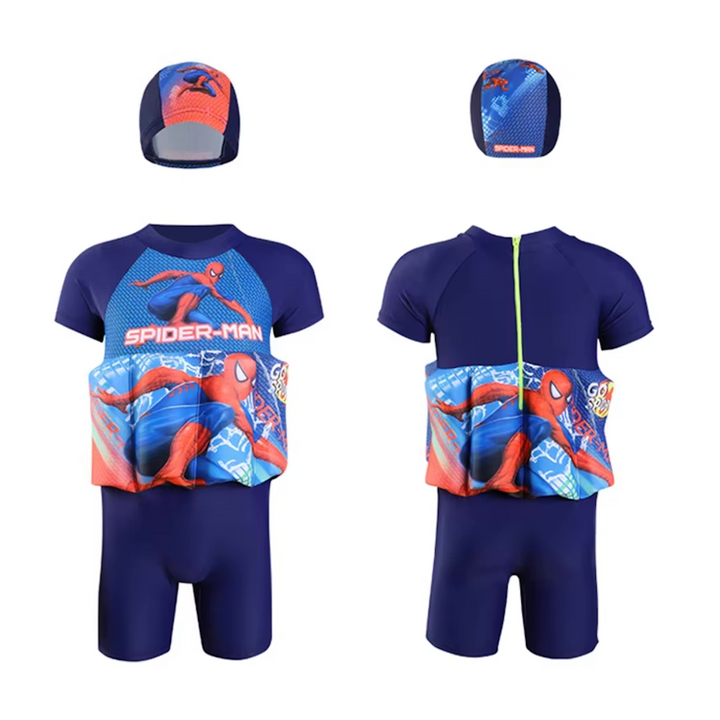 Safe toddler swim vest, SPF 50+ UV protection & comfortable built-in shorts.