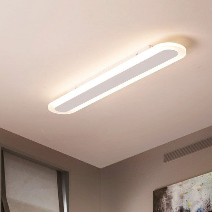 "Ultraflache LED-Deckenleuchte in Weiß, schlankes Design, moderne Acryl-Optik, minimalistisch für elegantes Ambiente"