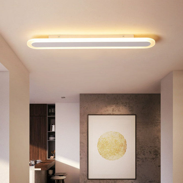 "Ultraflache LED-Deckenleuchte in Weiß, schlankes Design, moderne Acryl-Optik, minimalistisch für elegantes Ambiente"