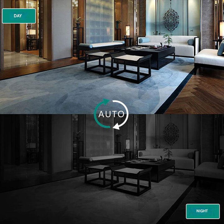 Ultrakompakte Mikro HD Sicherheitskamera, schwarz, mit Bewegungserkennung und Nachtsicht, 1080P für diskrete Überwachung.