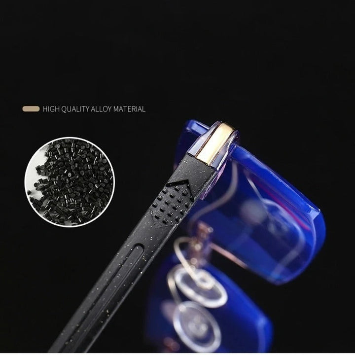 "Ultraleichte multifokale Lesebrille mit Blaulichtschutz und schmalem, schwarzen Rahmen aus TR90-Material, Unisex-Design."