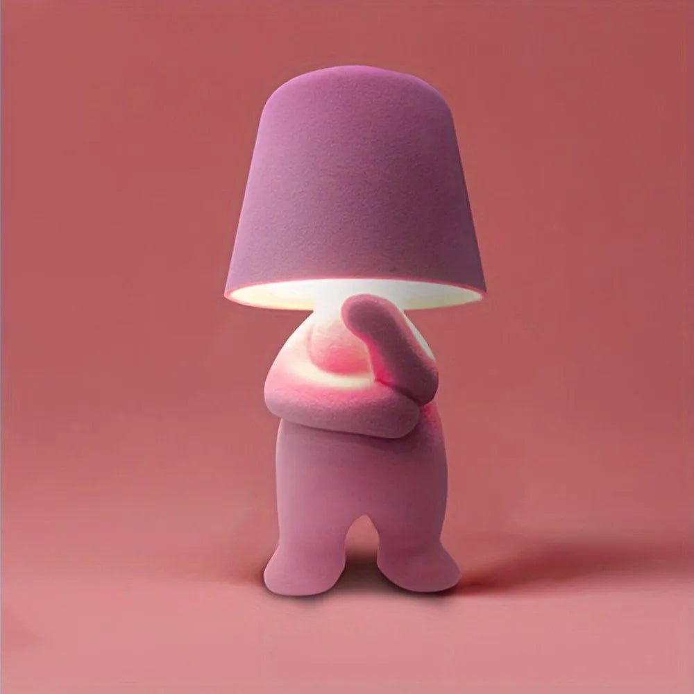 Ambient human shape LED table lamp, a rechargeable modern desk light for unique decor & creative room lighting.