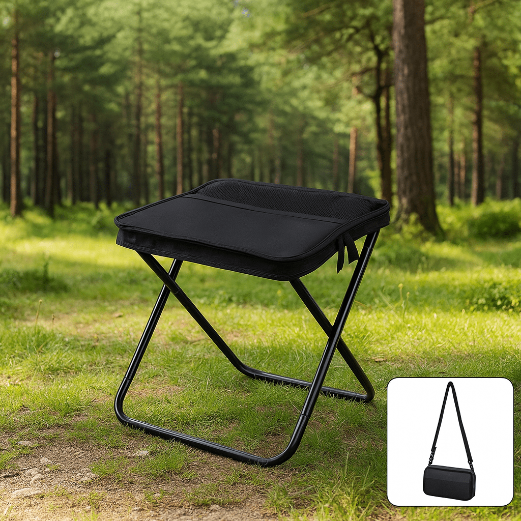 Unisex hiking gear: 2-in-1 portable chair backpack for camping & outdoor use.