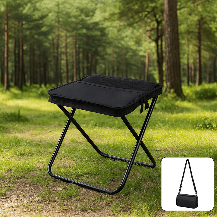Unisex hiking gear: 2-in-1 portable chair backpack for camping & outdoor use.