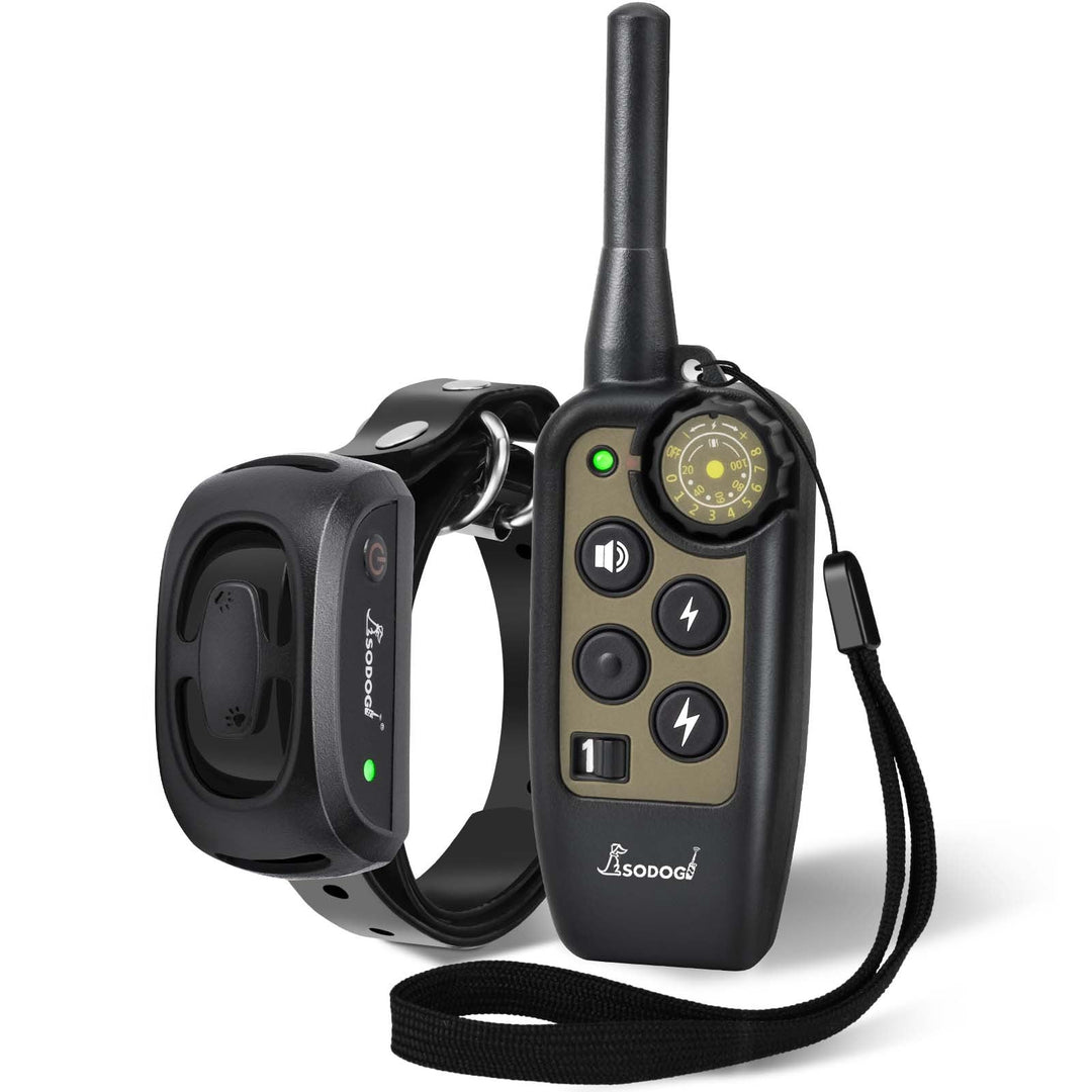 Adjustable waterproof dog collar, black, designed for effective remote obedience training