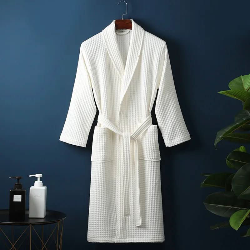 Unisex AirWeave waffle bathrobe in a soft, lightweight fabric for ultimate comfort & relaxation at home.