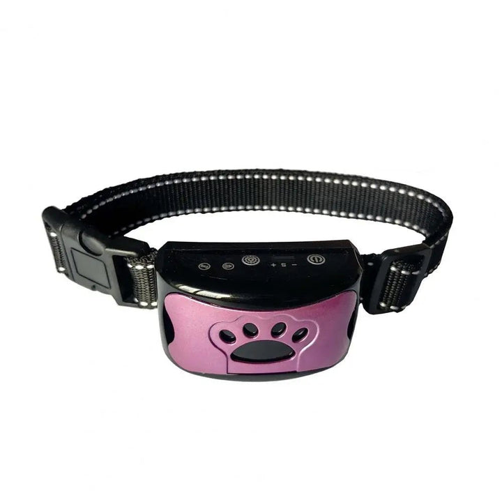 Different sizes of the unisex anti-bark training collar, suitable for various dog breeds.