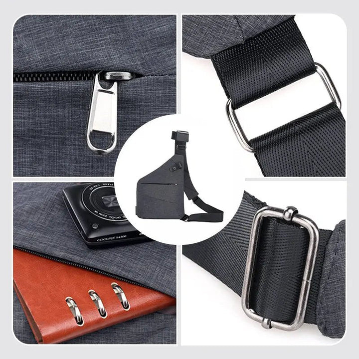 Lightweight crossbody travel bag with RFID protection, designed for secure unisex daily use.