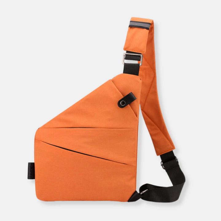 Practical anti-theft sling bag, black, ideal for travelers and urban explorers, secure pockets.
