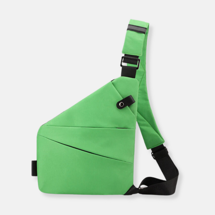 Secure unisex everyday carry bag, cross-body design, with hidden zipper for anti-theft peace of mind.