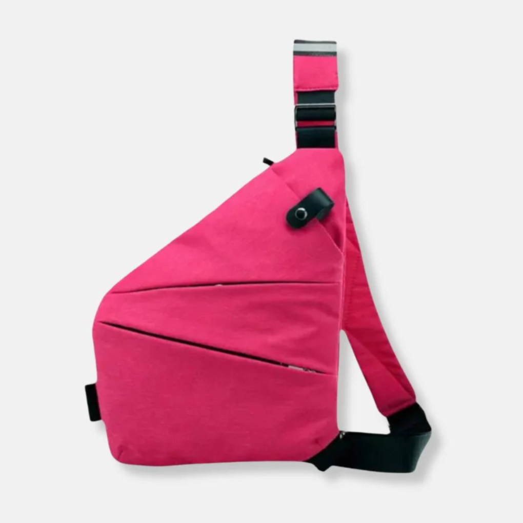 Sleek anti-theft shoulder bag, a secure crossbody pack ideal for urban and travel security.