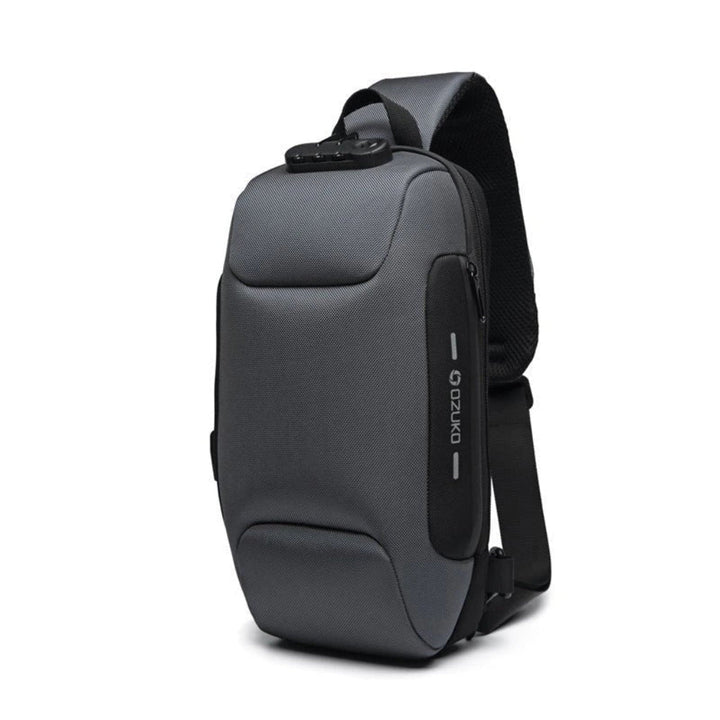 Secure travel crossbody bag for men & women. Features anti-theft design & convenient USB charging.