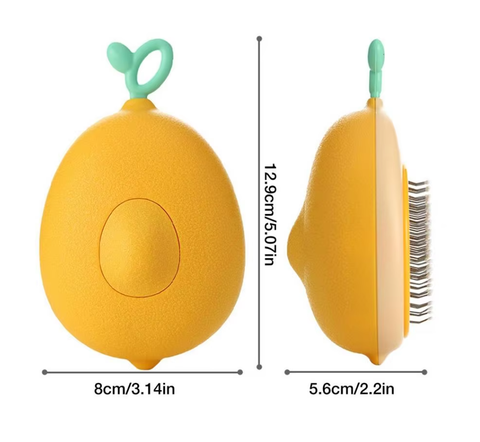 Compact avocado volume brush with soft bristles for gentle detangling and increased hair shine.
