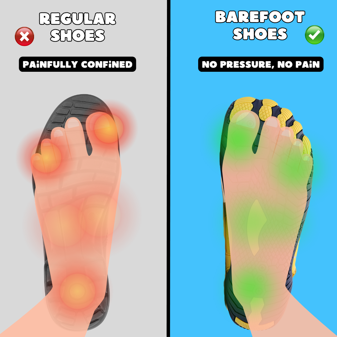 Breathable barefoot running shoes for outdoor activities. Unisex design, promotes natural stride.