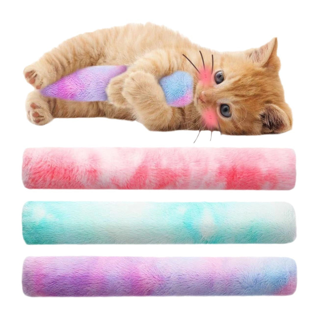 Unisex catnip infused plush pillow toy for cats, promoting stress relief & interactive play