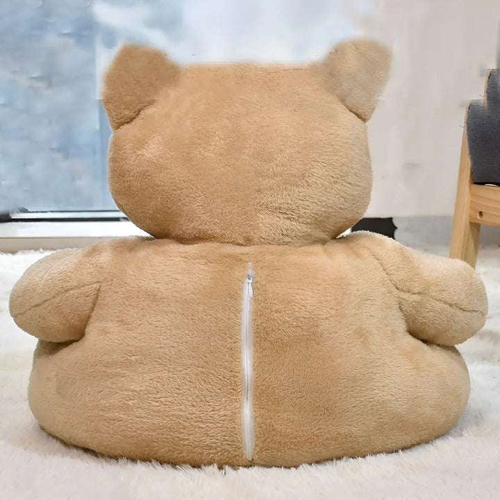 Small pet teddy bear bed, soft and cozy for cats and dogs, non-slip bottom