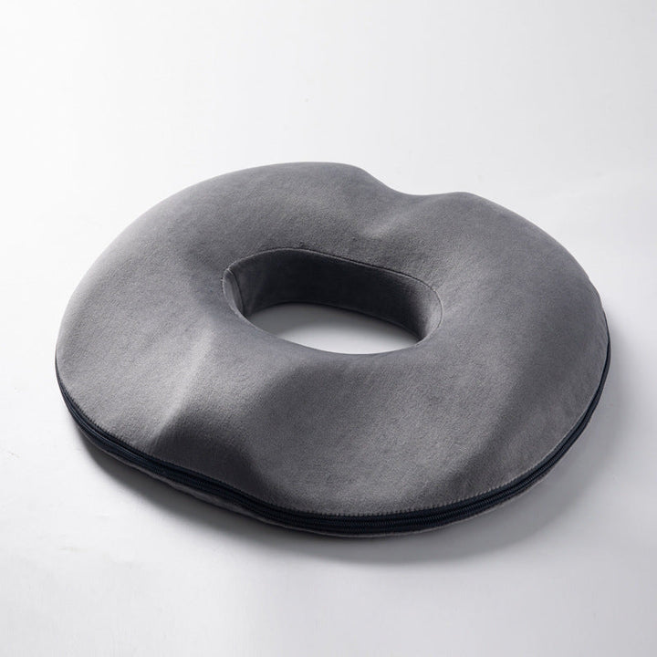 Healthy posture support with this memory foam donut seat cushion, designed for pressure relief & comfort.