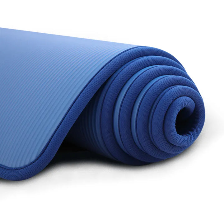 Comfortable extra thick yoga mat, perfect for yoga, meditation & full body workouts. Non-slip grip.
