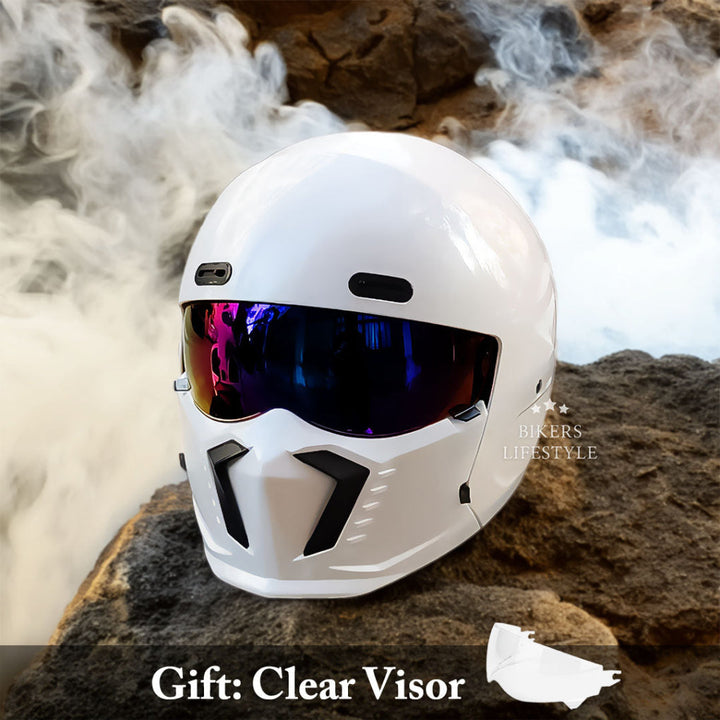 Road protection full face helmet, unisex design for men's & women's motorcycle riding.