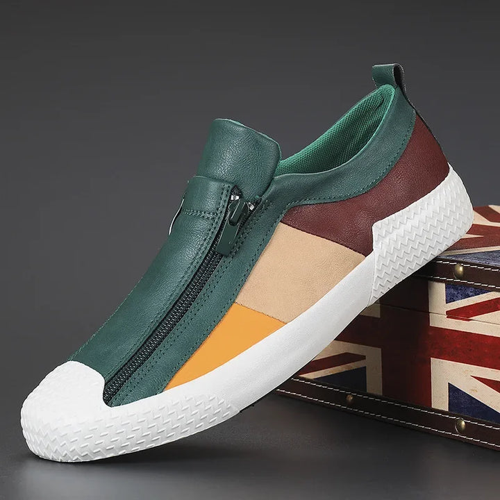 Unisex Milano Zip Sneakers, black, offering effortless style & comfort for everyday wear. Modern street style design.