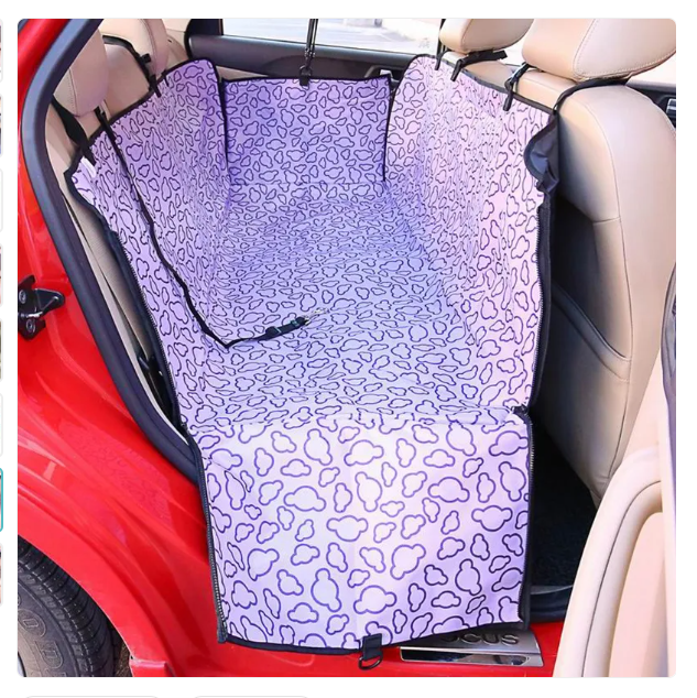 Unisex non-slip waterproof pet car seat cover for dog and cat travel, protects vehicle interior