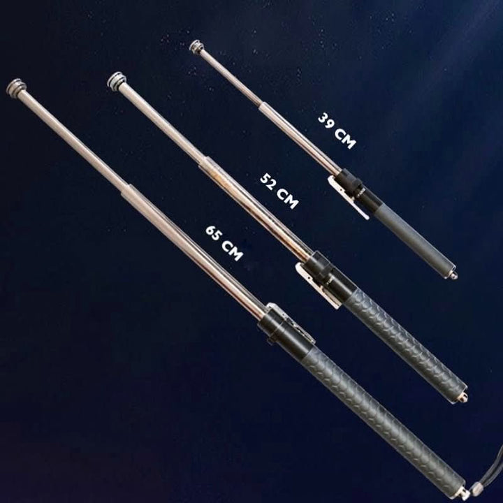 Versatile outdoor gear: ergonomic trekking stick, collapsible for travel, enhanced security.