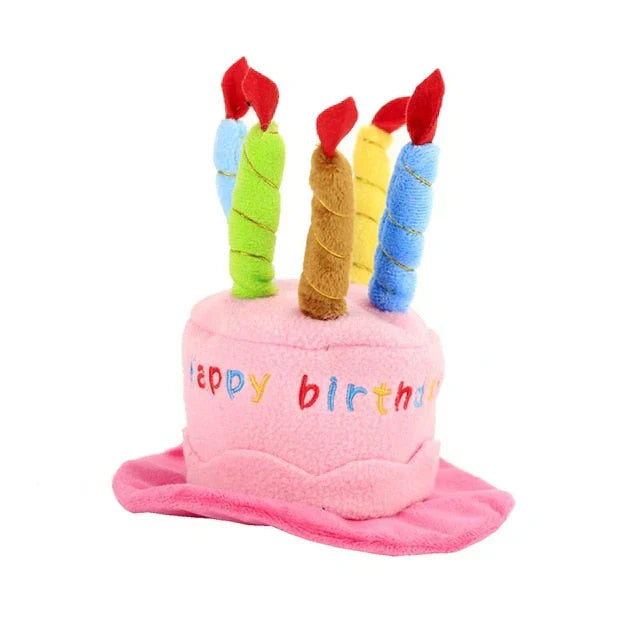 Pet birthday party cone hat, embellished for festive pet gear, suitable for dogs and cats