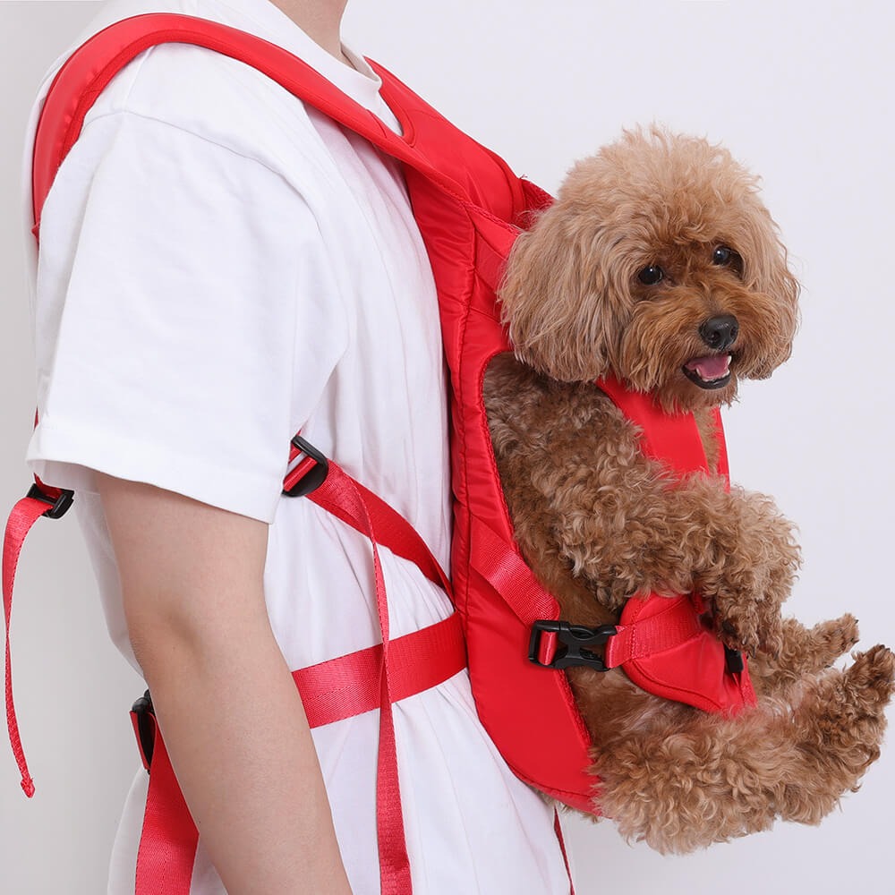 Unisex pet carrier backpack for small dogs, featuring breathable mesh and adjustable straps, New4 design