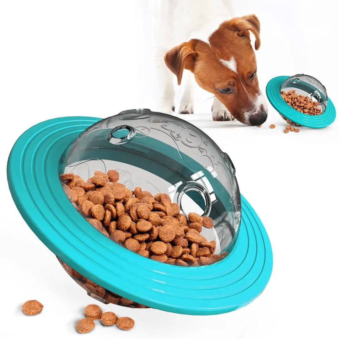 Set of colorful interactive pet training ball toys for dogs, ideal for mental stimulation and slow eating.