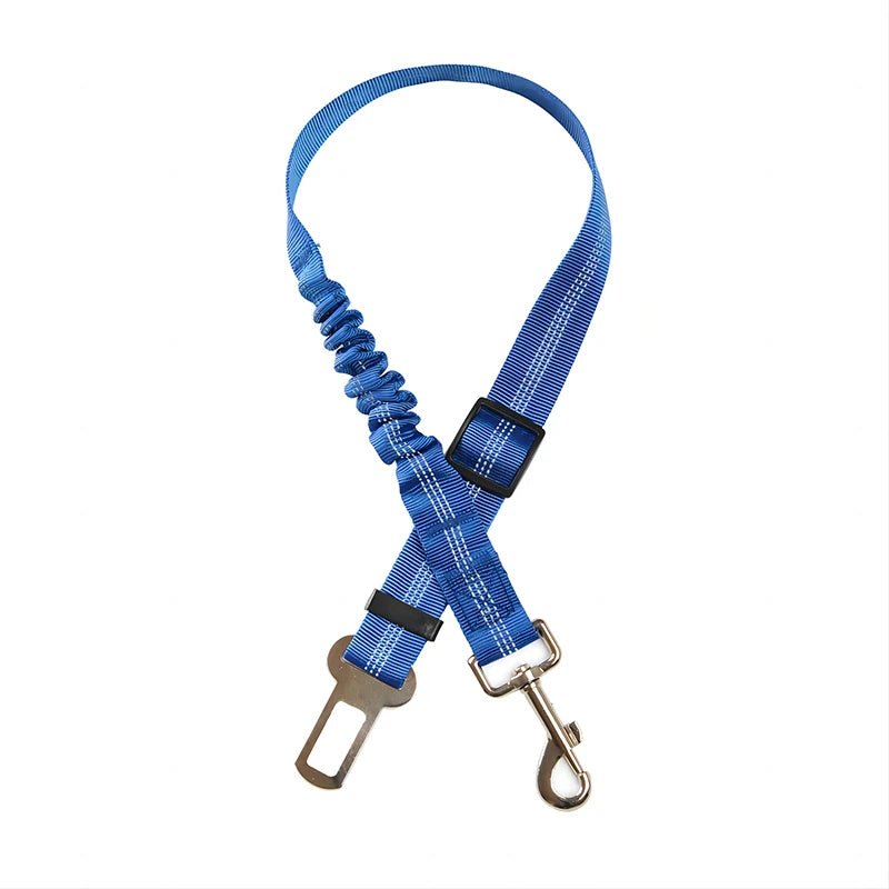 Unisex pet seat belt extension, ensures dog safety during car travel, easy clip design