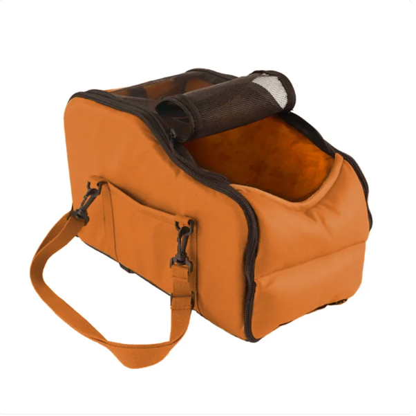 Compact and portable pet carrier, great for small dogs and cats on car trips