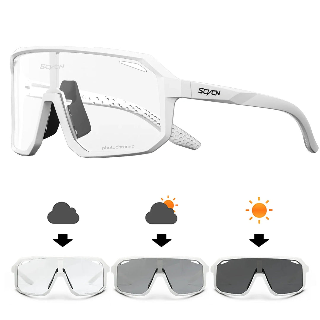 Unisex Radfahrer-Sonnenbrille mit UV400 Schutz, leicht und langlebig, ideal für Outdoor-Sport, modernen Look in Schwarz.
