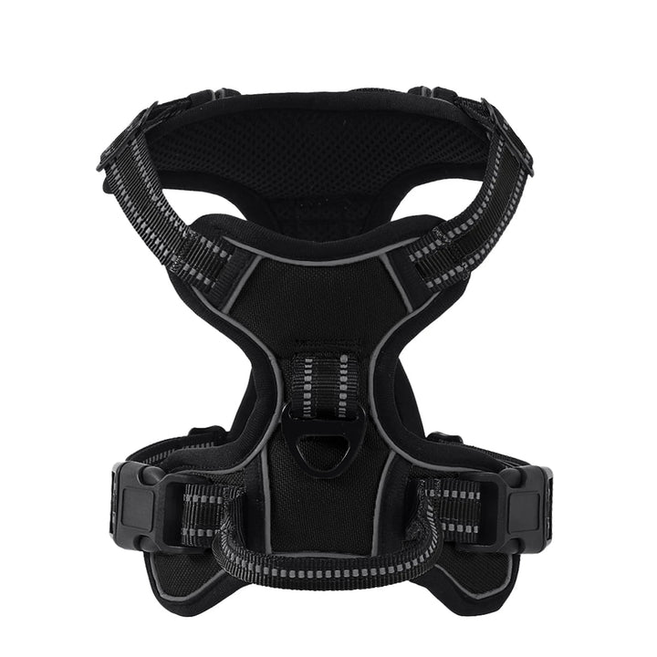 Unisex reflective dog harness vest for pet safety, breathable & adjustable, size S