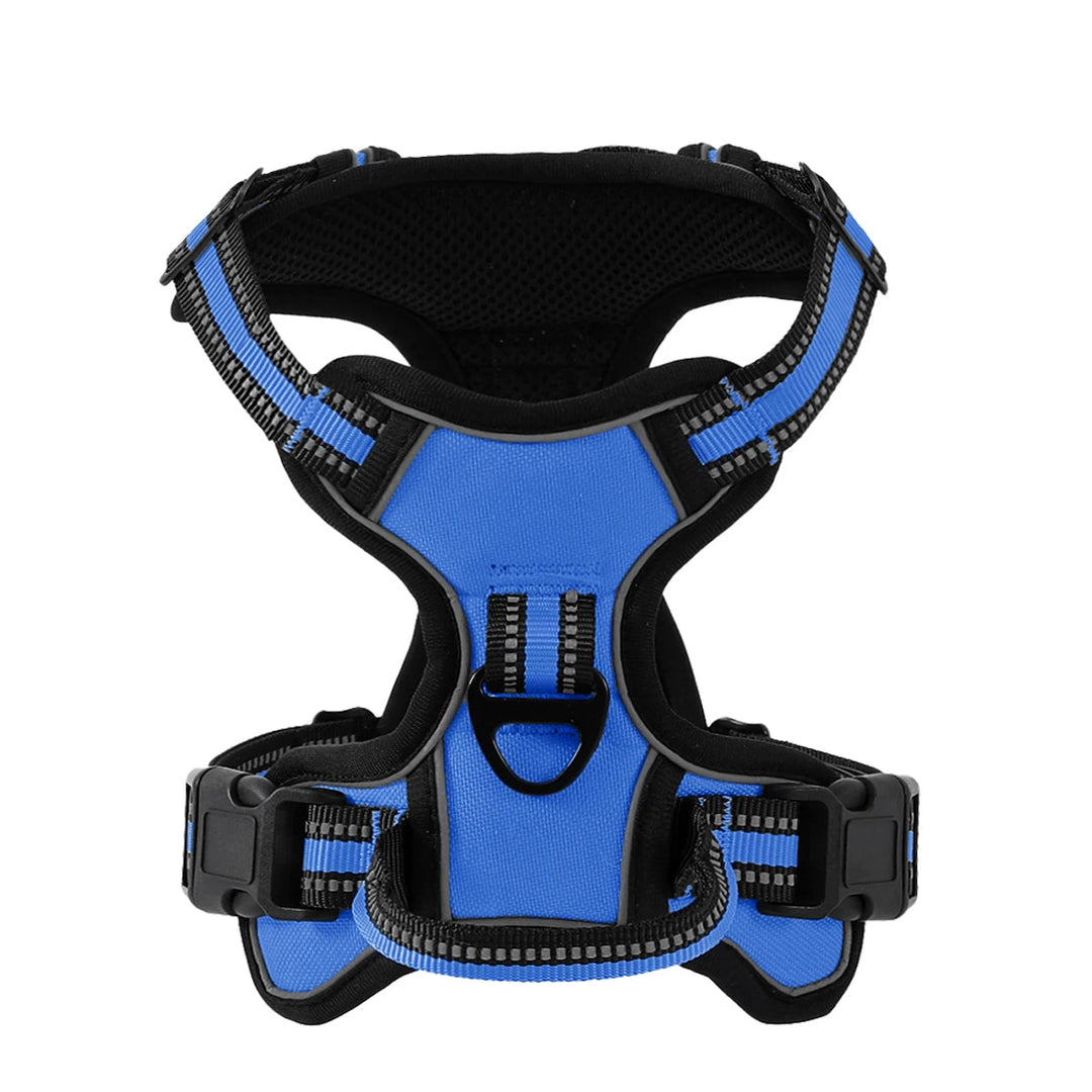 Unisex reflective dog harness vest with quick-release buckles for easy use