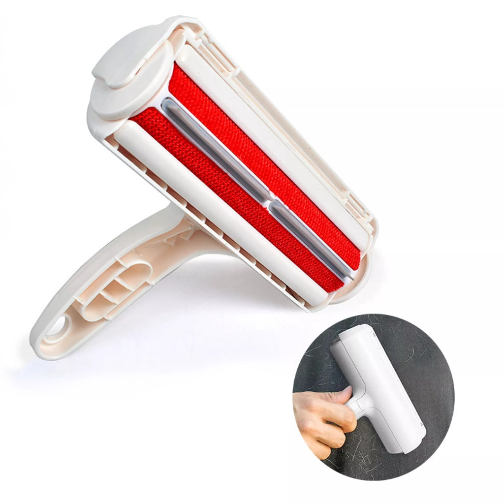Innovative pet hair remover for furniture & clothes, an essential pet supply for a clean home.