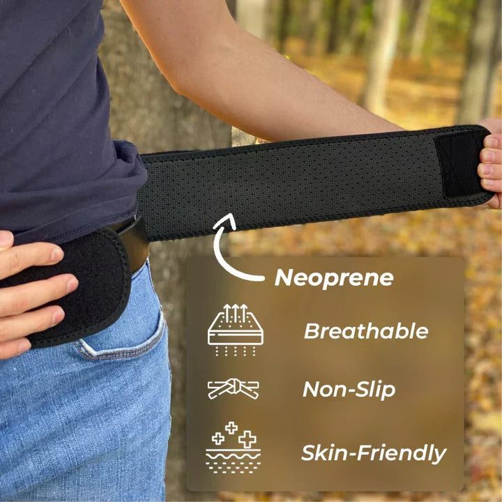 Unisex comfort support belt, easing sciatica, hip & lower back pain. Promotes good posture.