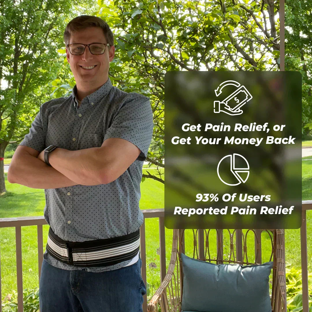 Sciatica pain relief belt: unisex lower back & hip support for improved comfort & posture.