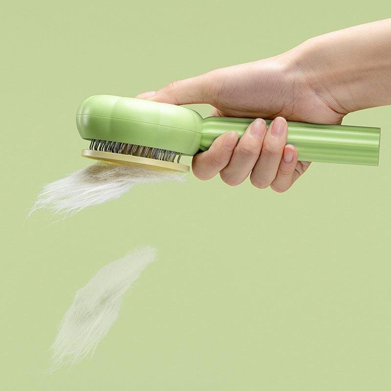 Hand holding a unisex pet grooming tool, suitable for both dog and cat hair removal
