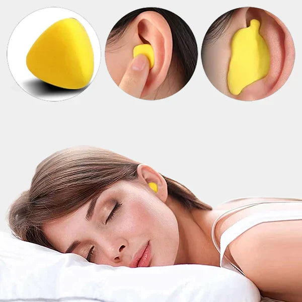 Unisex soundproof silicone earplugs for sleeping, noise reduction, and water protection. Comfortable travel earplugs.