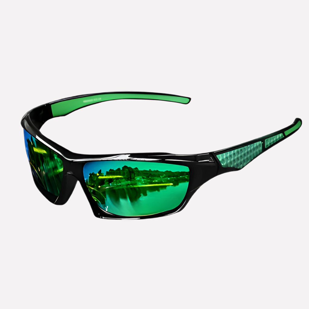 Orange unisex sports sunglasses with polarized UV400 lenses. Perfect outdoor eyewear for glare-free vision.
