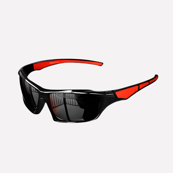 Yellow polarized sports sunglasses, unisex design with UV400 protection for an active, glare-reduced outdoor experience.