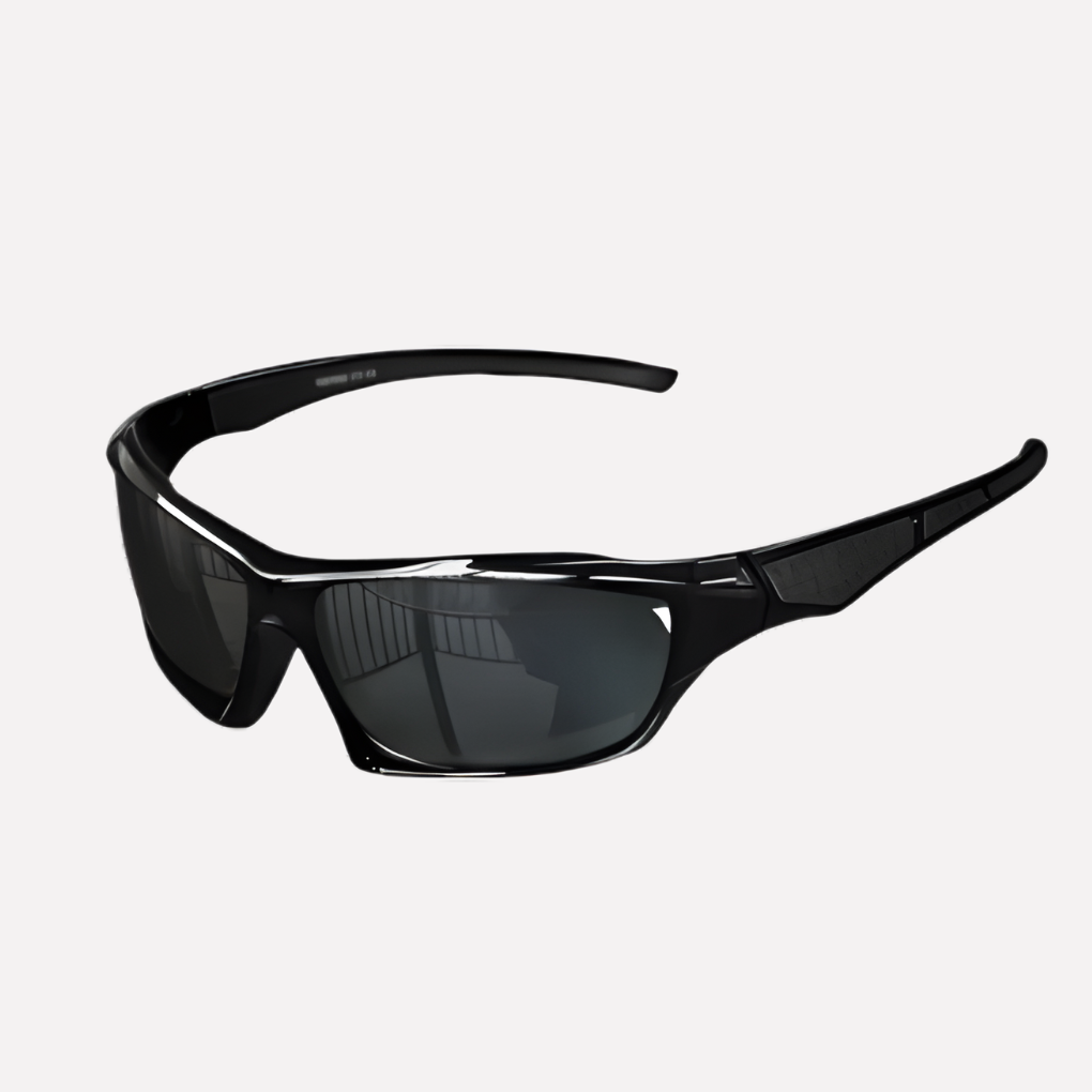 Unisex polarized sports sunglasses with UV400 eye protection. Designed for athletic activities & outdoor glare reduction.