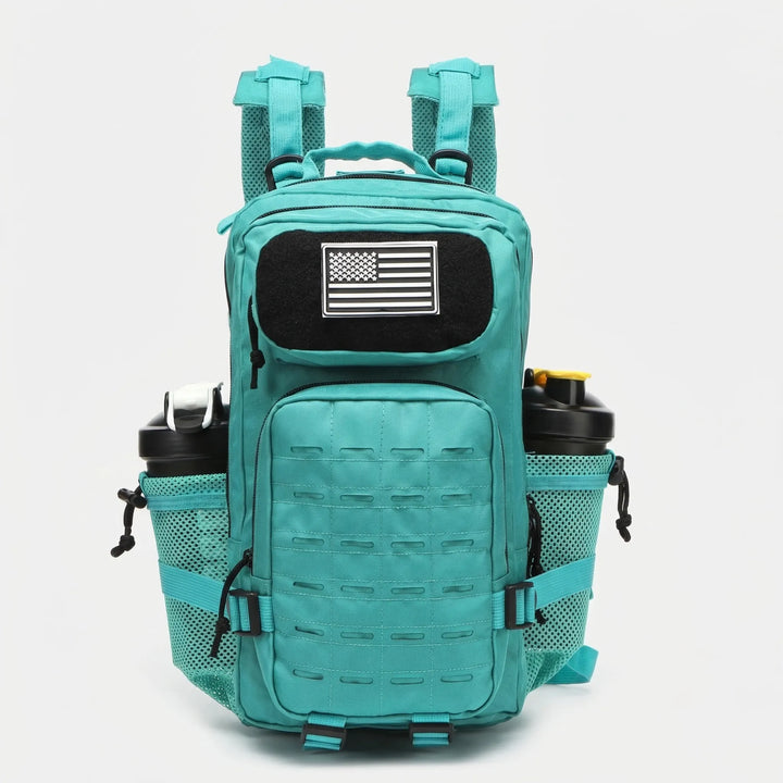 Unisex tactical MOLLE backpack with large capacity for versatile gear attachment. Ideal for hiking, travel, outdoor.