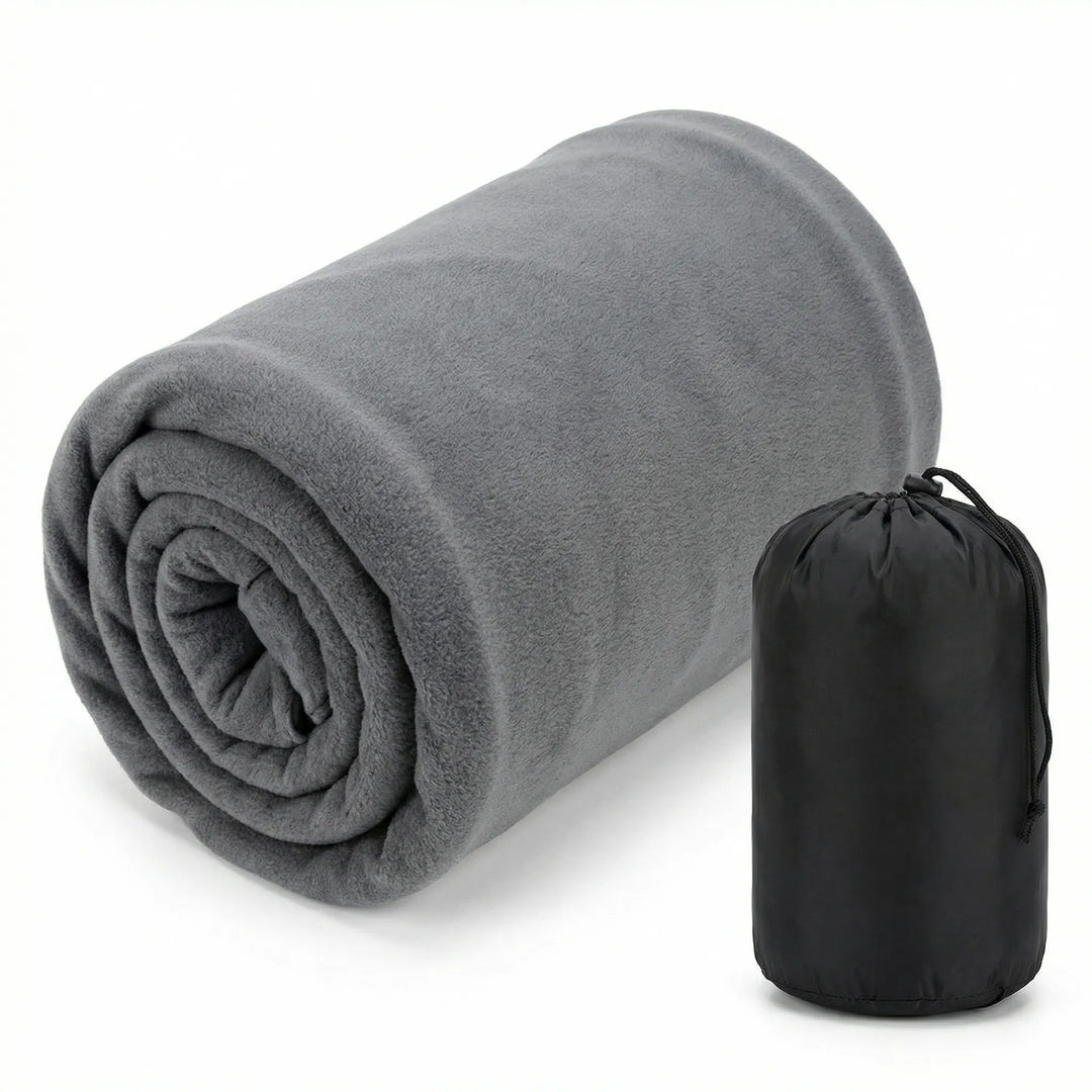 Cozy ultralight fleece liner, adding warmth to your sleeping bag during travel or camping trips.