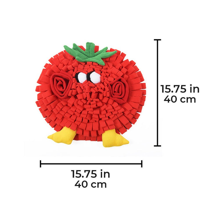 Dog puzzle toy: vegetable snuffle mat, encourages natural foraging instincts and slow feeding.